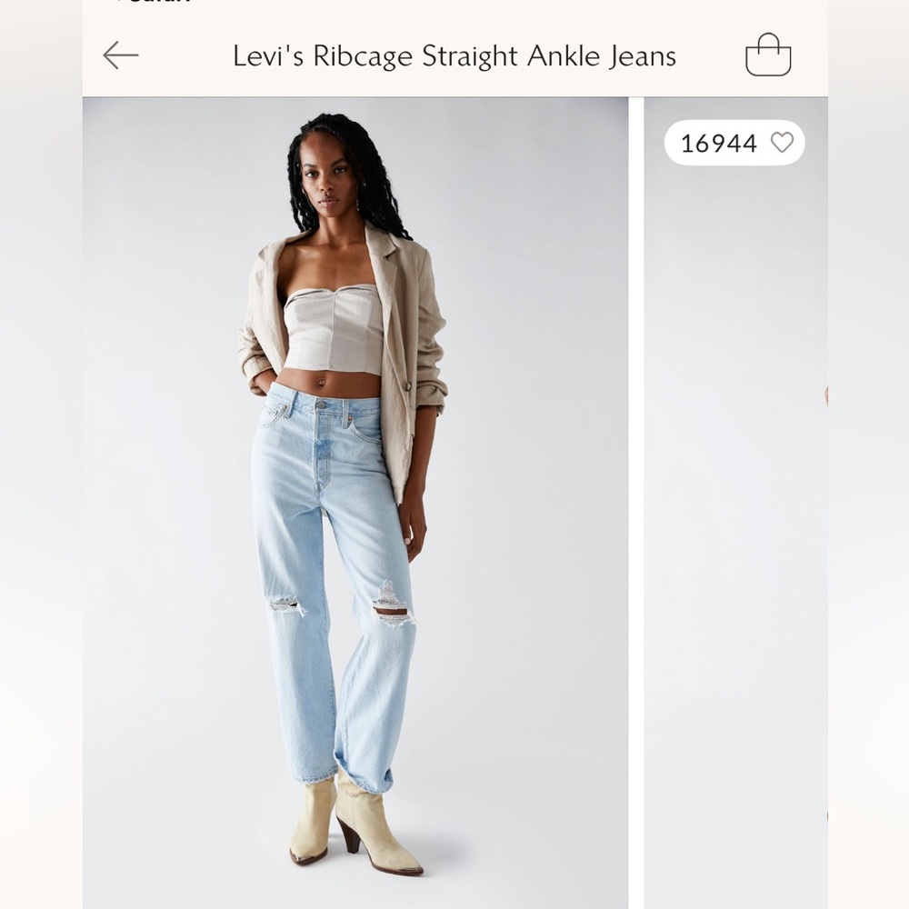 NWOT Levi’s Ribcage Straight Ankle Jeans